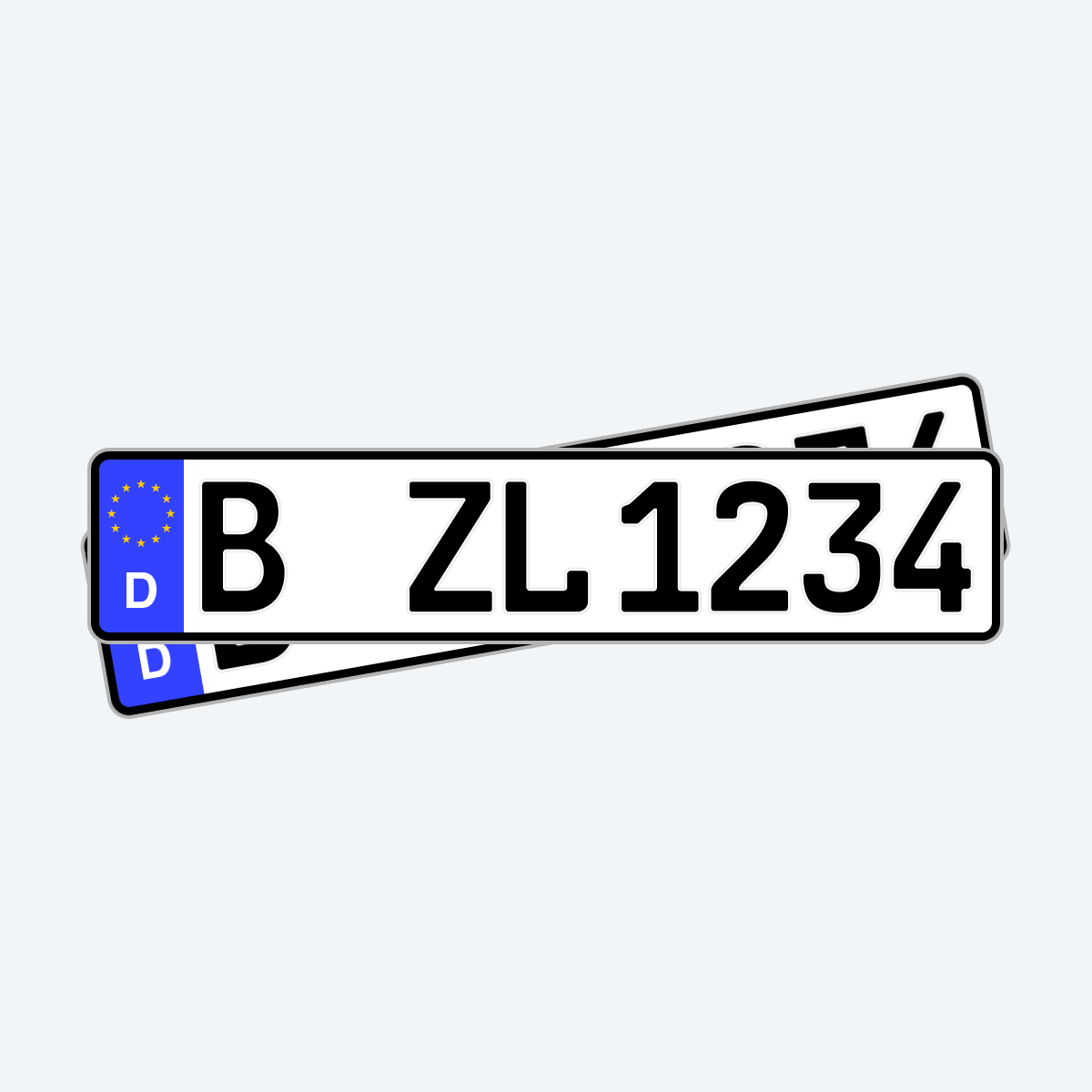 1 KFZ Kennzeichen Standard, 520x110mm, Nummernschilder, Autokennzeichen  DHL